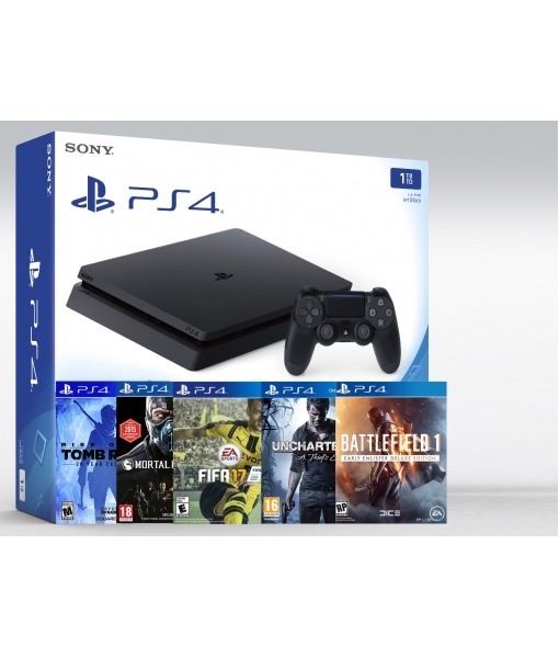 SONY PLAYSTATION 4 SLIM 500Gb (PS4 SLIM) + 10 ИГР