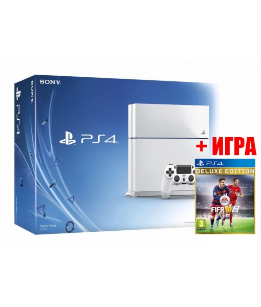 SONY PLAYSTATION 4 1TB (CUH-1206A) White + FIFA 16 Delux